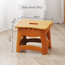 Load image into Gallery viewer, 2 Pcs Folding Home Foldable Easy Storage Stool