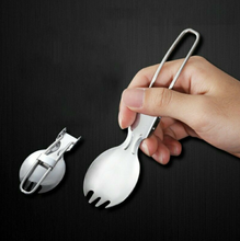 Load image into Gallery viewer, Foldable Fork Spoon for Hiking Camping