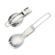 Load image into Gallery viewer, Foldable Fork Spoon for Hiking Camping
