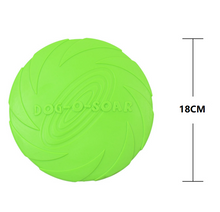 Load image into Gallery viewer, Rubber Frisbee Toy Soft Chew Bite Flying Discs Training Interactive 18cm