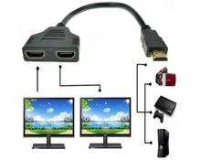 Load image into Gallery viewer, HDMI Port Male to Female Splitter Cable Adapter Converter 1080P