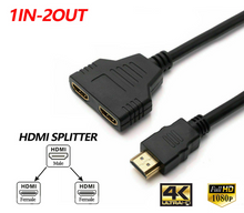 Load image into Gallery viewer, HDMI Port Male to Female Splitter Cable Adapter Converter 1080P