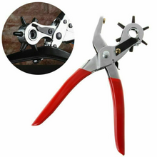 Load image into Gallery viewer, 6 Size Heavy Duty Leather Hole Punch Hand Pliers Belt Paper Holes Puncher Tool