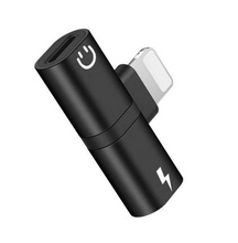 Load image into Gallery viewer, Dual 2in1 Adapter For iPhone X 7 8 Headphone Audio Charger Splitter Charging