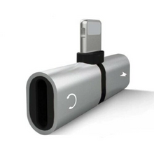 Load image into Gallery viewer, Dual 2in1 Adapter For iPhone X 7 8 Headphone Audio Charger Splitter Charging