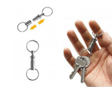 Load image into Gallery viewer, Detachable Pull Apart Quick Release Keychain Key Rings