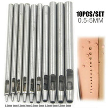 Load image into Gallery viewer, Leather Hollow Hole Punch 0.5-5mm 10PCS