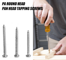Load image into Gallery viewer, 250pcs 4-20 Size M2 Cross Round Head Self Tapping PA Screws Assortment Kit Silver
