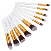 Load image into Gallery viewer, Foundation Powder Eyebrow Eyeliner Blush Concealer Brush Set 10PCS