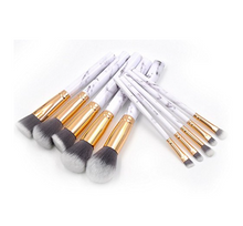 Load image into Gallery viewer, Marble Makeup Brushes Set 10 Pcs Foundation Cream Face Powder Blush Concealer Eyeshadow Brush
