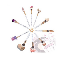 Load image into Gallery viewer, Marble Makeup Brushes Set 10 Pcs Foundation Cream Face Powder Blush Concealer Eyeshadow Brush