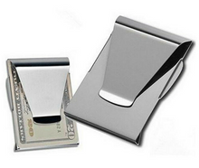 Load image into Gallery viewer, Silver Money Clip Stainless Steel Card Holder