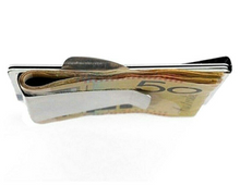 Load image into Gallery viewer, Silver Money Clip Stainless Steel Card Holder