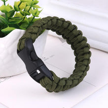 Load image into Gallery viewer, Survival Outdoor Buckle Rope Paracord Bracelet For Camping Hiking