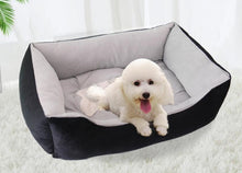 Load image into Gallery viewer, Soft Fleece Pet Bed Black and Grey Color Size M