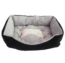 Load image into Gallery viewer, Soft Fleece Pet Bed Black and Grey Color Size M