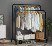 Load image into Gallery viewer, Garment Shelf Metal Display Stand Double Rod