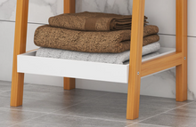 Load image into Gallery viewer, 4 Tier Storage Shelf Bamboo Display Shelving Unit Kitchen Storage Rack