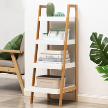 Load image into Gallery viewer, 4 Tier Storage Shelf Bamboo Display Shelving Unit Kitchen Storage Rack