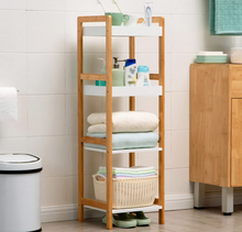 Load image into Gallery viewer, Storage Shelf Bamboo Display Rack 4 Tier