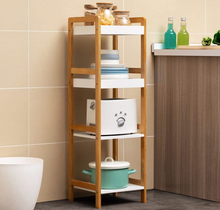 Load image into Gallery viewer, Storage Shelf Bamboo Display Rack 4 Tier