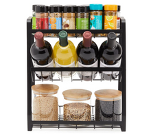 Load image into Gallery viewer, 3 Tier Spice Herb Rack Jar Holder Organiser Kitchen Storage