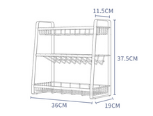 Load image into Gallery viewer, Countertop 3 Tier Spice Rack Organizer Kitchen Storage Holder Shelf