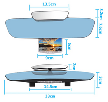 Load image into Gallery viewer, Anti Glare Rearview Mirror Clip-on Mirror 13" 330mm