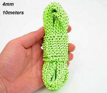 Load image into Gallery viewer, Reflective Nylon Line Cord Tent Rope Umbrella Paracord Rescue Ropes 10m