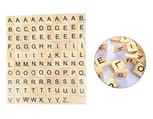 Load image into Gallery viewer, 100Pcs Letter Alphabet English Words Kids Wooden Scrabble Tiles Craft