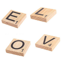 Load image into Gallery viewer, 100Pcs Letter Alphabet English Words Kids Wooden Scrabble Tiles Craft