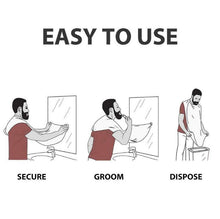 Load image into Gallery viewer, Shaving Cloth Black Beard Trimming Apron