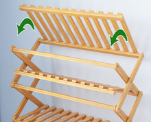 Load image into Gallery viewer, Foldable Multi Layer Shoe Rack Plant Stand