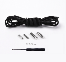 Load image into Gallery viewer, Canvas Sport Quick Shoelace No Tie Quick Easy Sneaker Lazy Shoelaces Elasticity Black Color