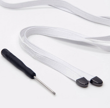Load image into Gallery viewer, 1 Pair Easy No Tie Shoelaces Elastic Round Lazy Shoe Laces White