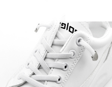 Load image into Gallery viewer, 1 Pair Easy No Tie Shoelaces Elastic Round Lazy Shoe Laces White