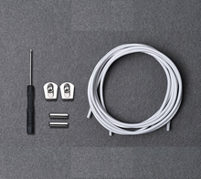 Load image into Gallery viewer, 1Pair Lazy No Tie Elastic Tieless Lock Shoe Laces Strings White