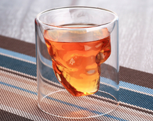 Load image into Gallery viewer, Skull Double Wall Glass Coffee Mug Cup Skeleton Halloween Party Drinks