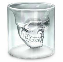 Load image into Gallery viewer, Skull Double Wall Glass Coffee Mug Cup Skeleton Halloween Party Drinks