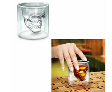 Load image into Gallery viewer, Skull Double Wall Glass Coffee Mug Cup Skeleton Halloween Party Drinks