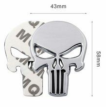 Load image into Gallery viewer, 3D Metal Punisher Emblem Sticker
