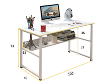 Load image into Gallery viewer, White Computer Desk PC Table Laptop Home Office Workstation