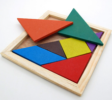 Load image into Gallery viewer, Color Wooden Tangram Brain Teaser Puzzle Kids Toy