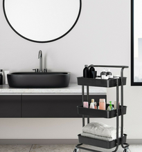 Load image into Gallery viewer, 3 Tier Storage Trolley Cart Storage Rack Stand Holder