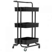 Load image into Gallery viewer, 3 Tier Storage Trolley Cart Storage Rack Stand Holder