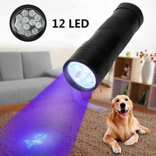 Load image into Gallery viewer, 12 LED Black Light Lamp UV Torch Flashlight