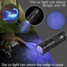Load image into Gallery viewer, 12 LED Black Light Lamp UV Torch Flashlight