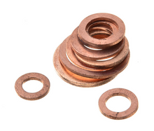 Load image into Gallery viewer, 200pcs Set Copper Washers O-Ring Gaskets Seal Flat Rings Assortment Kit Supplies