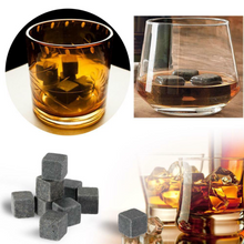 Load image into Gallery viewer, Whiskey Stones Chillers Granite Wine Drinks Cooler Ice Cubes 9PCS