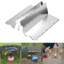 Load image into Gallery viewer, Foldable Wind Deflectors Outdoor Camping Gas Stove Wind Shield 10 Plates